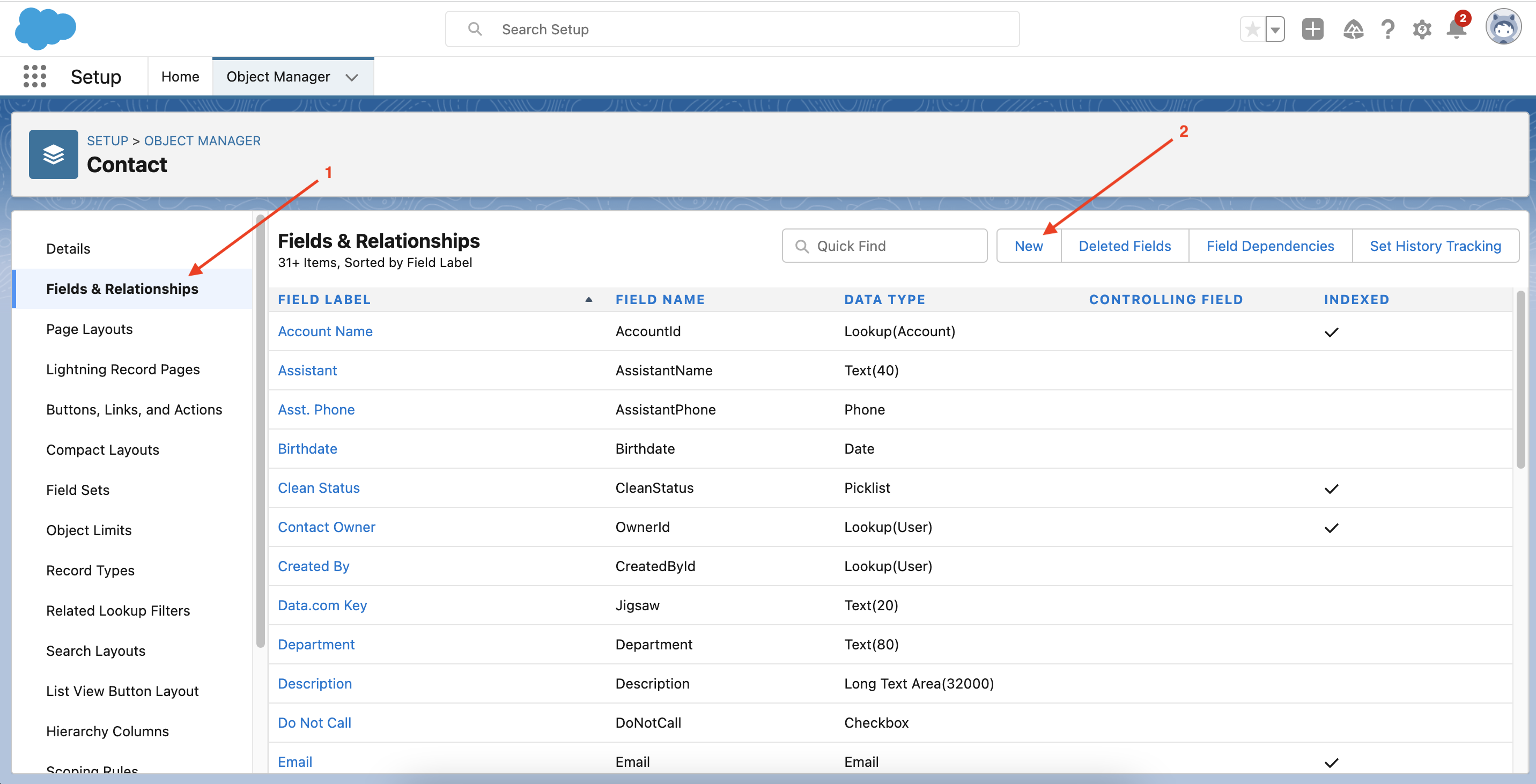 module0 create new contact field