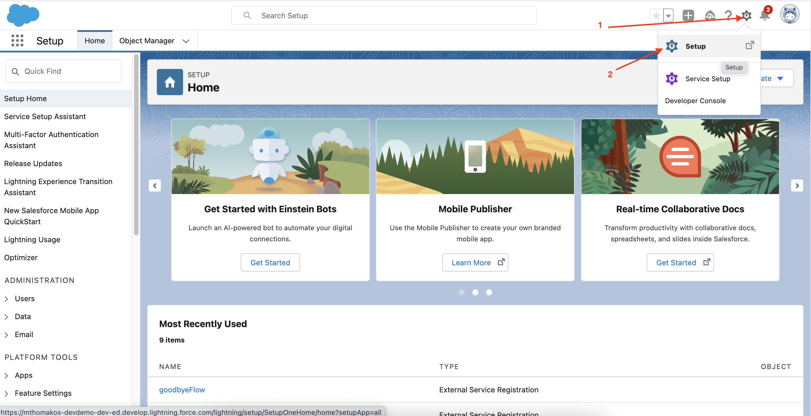 module0 setup navigation