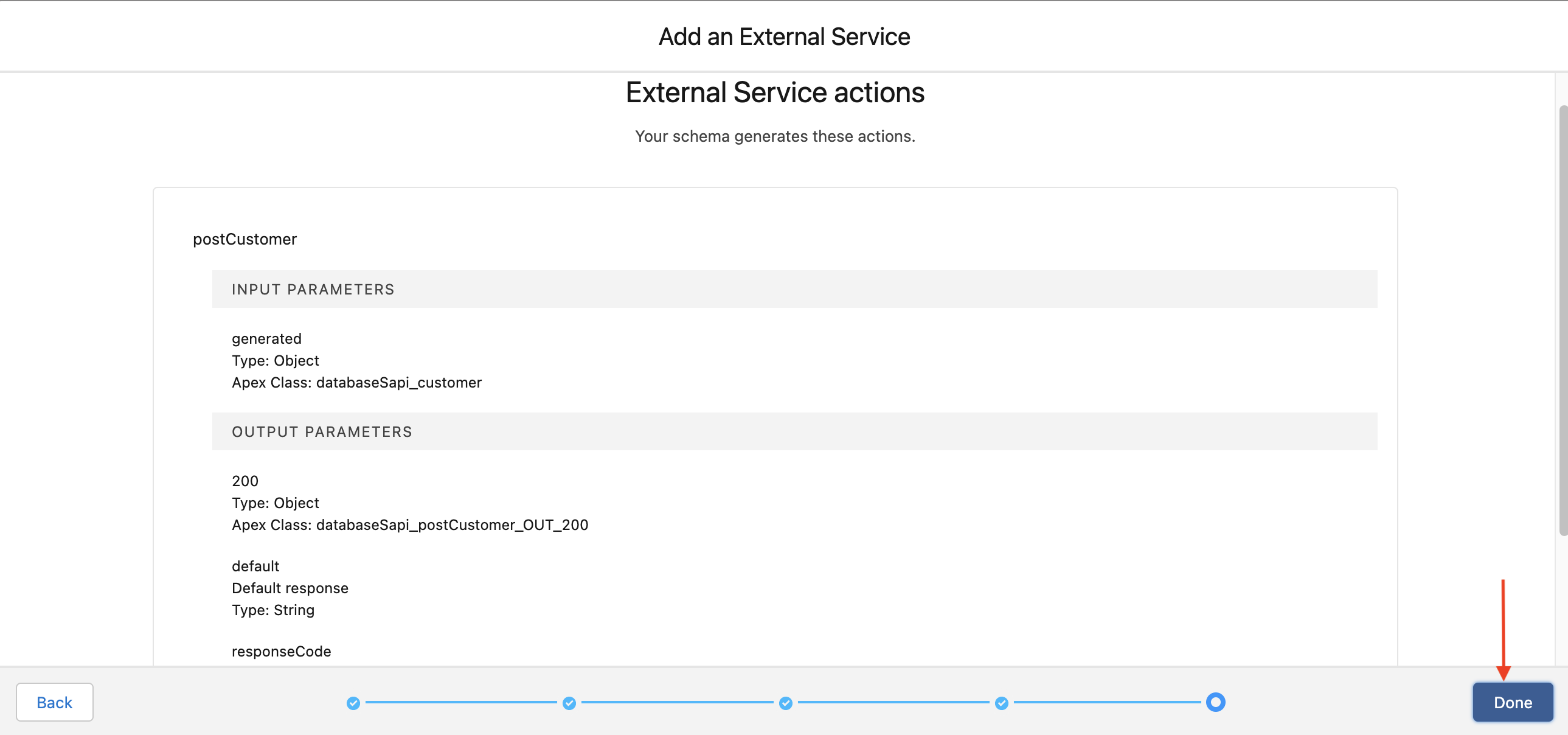external service actions