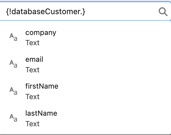 assign customer variable set field2
