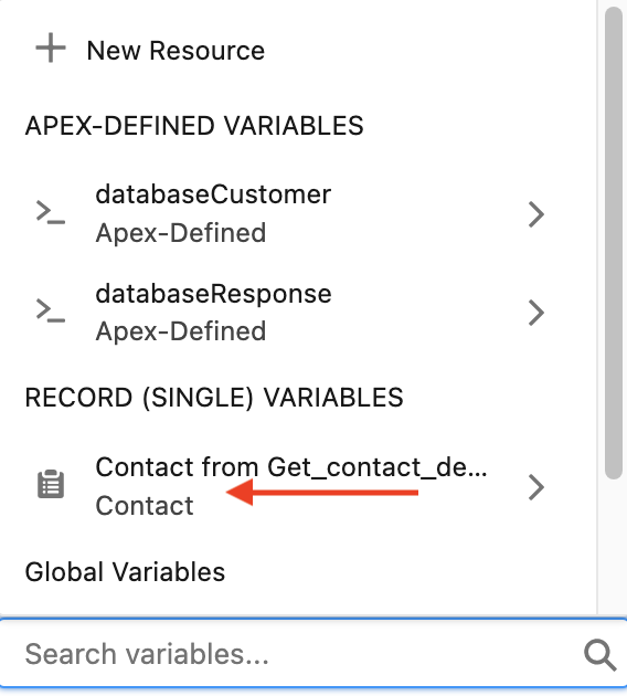 customer variable set field1 contact
