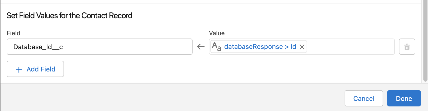 update database id  c2