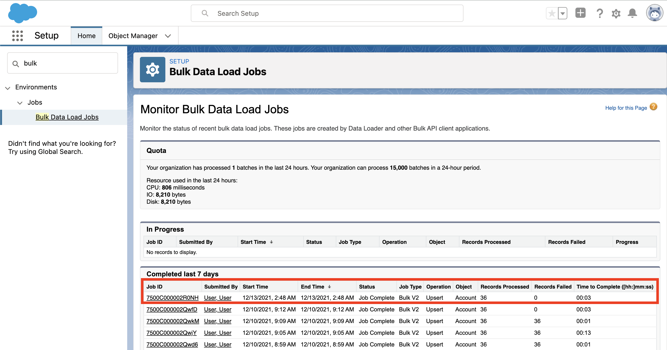 Salesforce Bulk API Status Screenshot 2021 12 13 at 11.49.37